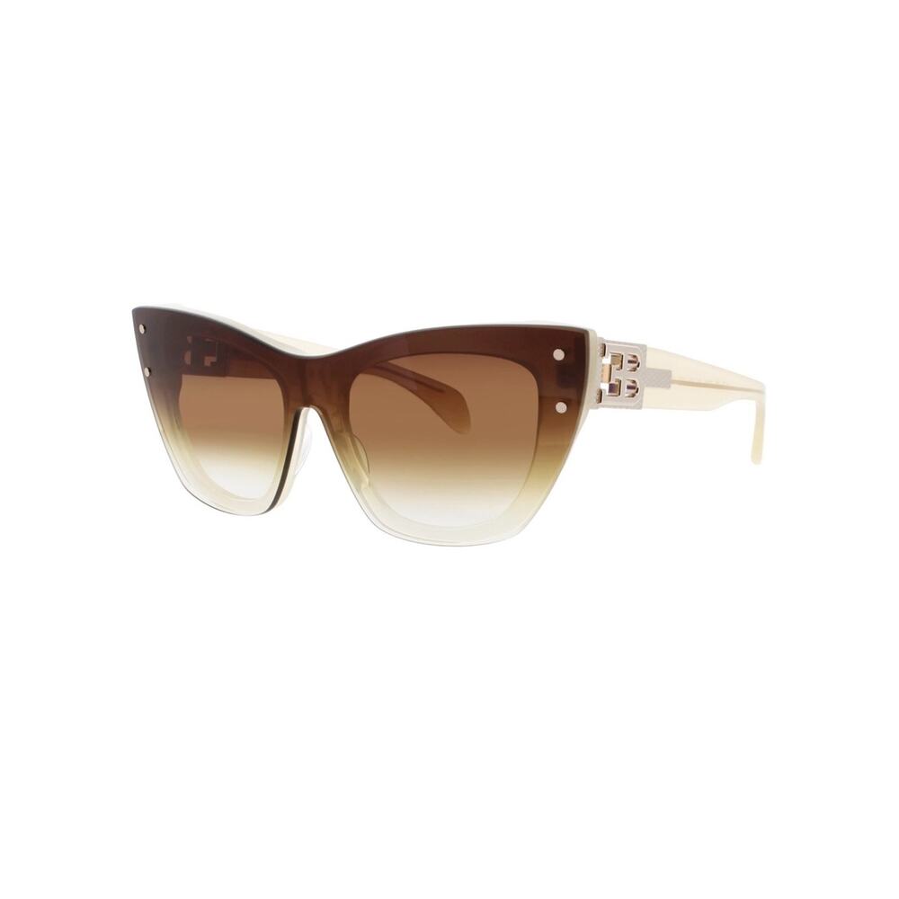 New BUGATTI 48L BNE Women's Brown Gradient Cat-Eye Sunglasses Authentic